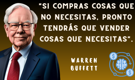 "Si compras cosas que no necesitas, pronto tendrás que vender cosas que necesitas" Warren Buffett